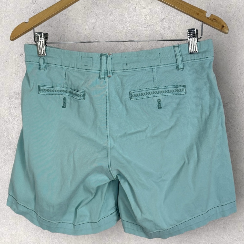 Anthropologie Pilcro Hyphen Teal Blue Chino Bermuda‎ Shorts Size 26 Pastel Beach - Picture 13 of 14